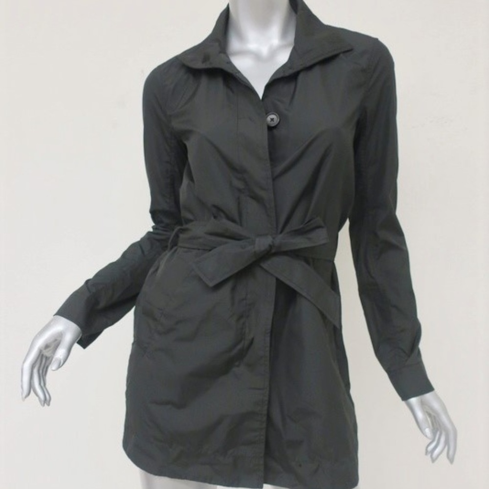James Perse Olive Green Lightweight Trench Coat
